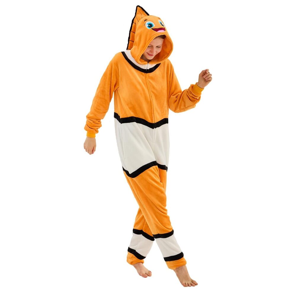 6272 Unisex Adult Fish Onesie Pajamas Animal One Piece Costume Cosplay